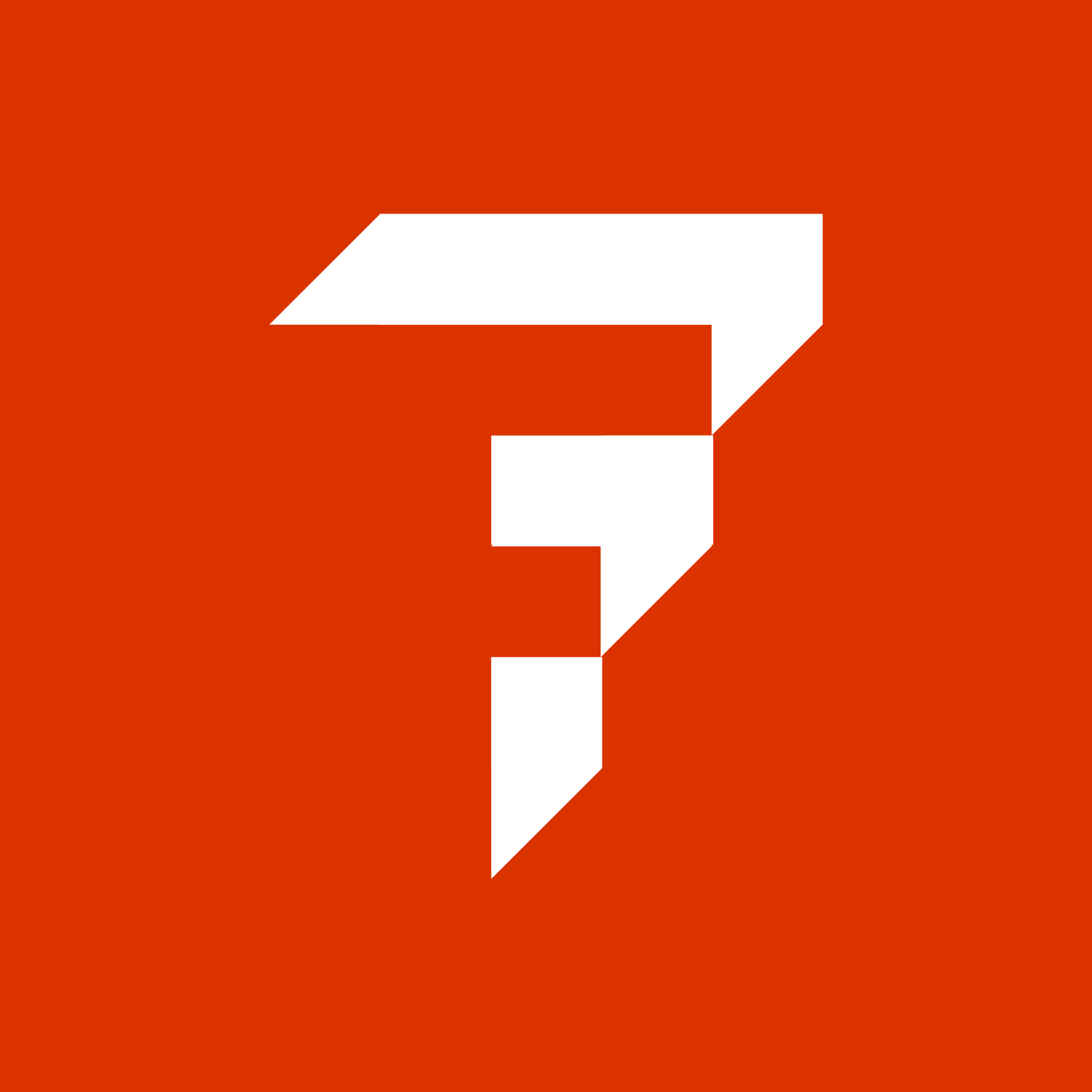 a white letter f on an orange background